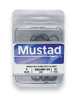 Anzol Mustad 10019 BN Chinu n Black 04 c/ 50 unid