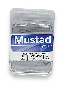 Anzol Mustad 10019 BN Chinu Black n 08 c/ 50 unid