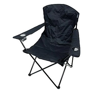 Cadeira Dobrável para Camping ou Praia Comfort Plus Preta Kala