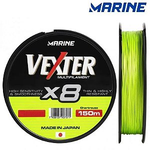 Linha Multifilamento Marine Sports Super Strong Vexter X8 Chartreuse 30lb 0,25mm 150m
