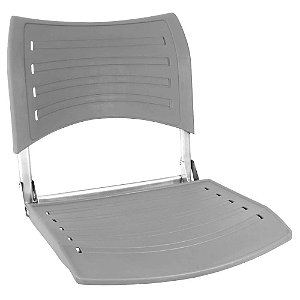 Cadeira giratória Jogá dobrável Cinza p/ barco alumínio Plus super resistente