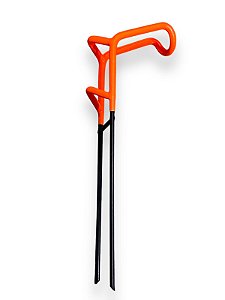 Suporte emborrachado 6mm Laranja 2V barranco para vara