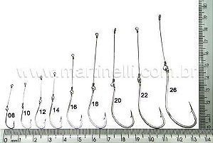 Anzol Encastoado Maruseigo Nickel N. 12 com 10