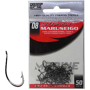 Anzol Marine Sports Super Maruseigo Black n. 08 com 50 un.