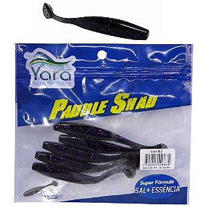 Isca artificial Yara Paddle Shad 10cm Cor 83 Preto c/ Roxo 2683