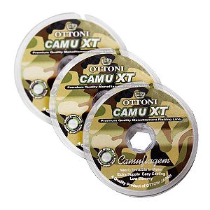 Kit 1X Linha Monofilament Camu XT 0,35mm-1X 0,40mm-1X 0,50mm