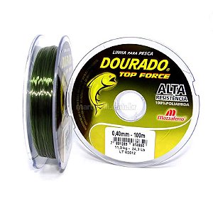 Linha Mazzaferro Dourado Top Force 0.30mm 6,7kg 100m - verde