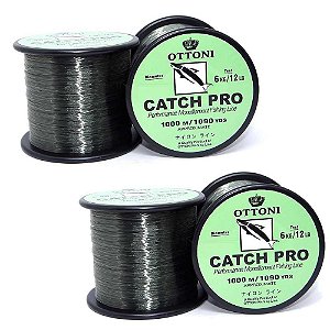 Linha monofilamento Catch Pro - 0,35mm 1000m e 0,50mm 490m