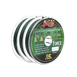 Linha Multifilamento Maruri Max Force 4x - 0,18mm 24lb - 300m contínuos