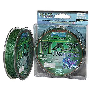 Linha multifilamento Maruri Max Force 8x 150m 0,24mm 26lb 11,8kg - verde