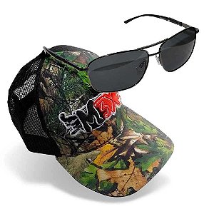 Óculos Maruri Polarizado RD-8688 + Boné Monster 3X Fit Camo