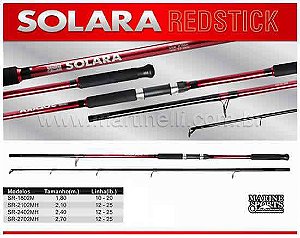 Vara Marine Sports Solara Red Stick SR-1802M 1,80m Ação Média Potência  Média Linha 10-20Lbs Molinete 2 Partes - Vara de Pesca - Magazine Luiza