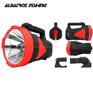 Lanterna/ Refletor Albatroz LED-7055 Super Led 10w com bateria Recarregável - Duração até 18h