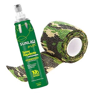 Repelente Sunlau Max Spray 100 ml + Fita Adesiva Camo Tape
