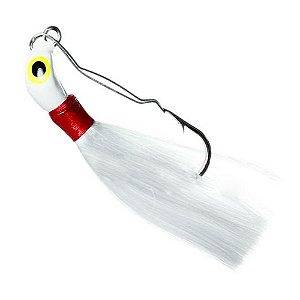 Isca artificial Jig Lori Anti-Enrosco M 12 g Cor: Branco e Vermelho (xuxinha)