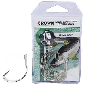 Anzol De Pesca Crown Wide GAP Black Todos Tamanhos