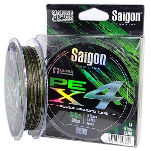 Linha multi Saigon X4 300m 0,42mm 70lb Camouflaged