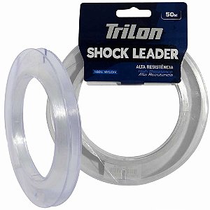 Linha Trilon Shock Leader 0,30mm 50m Invisível na água Resistente à abrasão