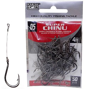 Anzol Marine Sports Super Chinu 4x Encastoado N.5 com 50 un.