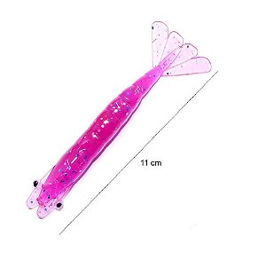 Isca artificial Camarão Nihon Baits 9 Candy 11cm c/ 2 un.