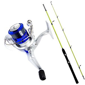 Molinete Marine Sports Star 3 já c/ linha + Vara Saint Ts1000 1502 Sp 6-14lb