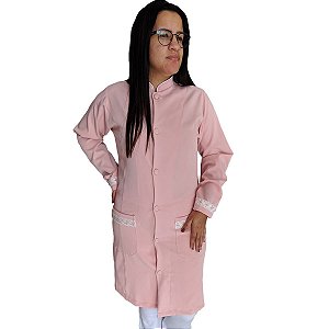 Jaleco Rosa Glamour Feminino