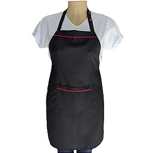 Avental Tradicional Preto com Friso