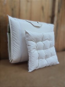 Colchonete Portátil Solteiro 1,90m x 65cm x 7cm  Branco Rei do Futon