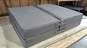 Sob medida Dobrável Viés Solteiro 1,90m x 80cm x 15cm Pink Rosa Rei do Futon