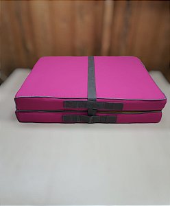 Colchonete Dobrável Bicama Pink Amarelo Cinza