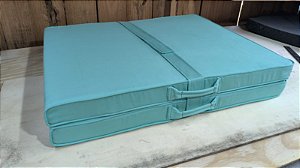 Colchonete sob medida Dobrável 1,88m x 80cm x 13cm Tecidos Sarja 0566 e 3022