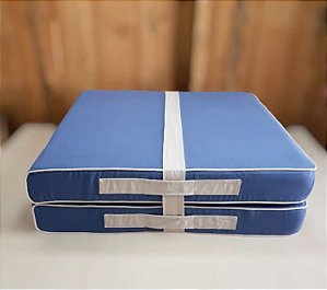 Colchonete Dobrável 1,88m x 80cm x 13cm Tecidos Sarja 0566 e 3022