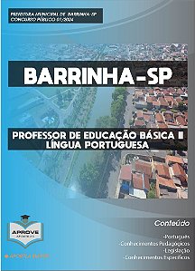 APOSTILA BARRINHA - PROFESSOR DE EDUCAÇÃO BÁSICA Ll - LÍNGUA BRASILEIRA ...