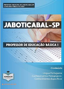 APOSTILA JABOTICABAL - PROFESSOR DE EDUCAÇÃO BÁSICA I
