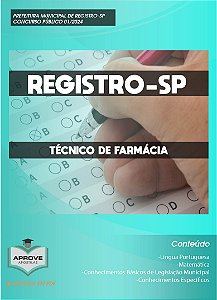 Apostila Mat O T Cnico Em Farm Cia Aprove Apostilas