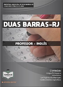 APOSTILA DUAS BARRAS - PROFESSOR - INGLÉS