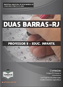 APOSTILA DUAS BARRAS - PROFESSOR II - EDUC. INFANTIL -