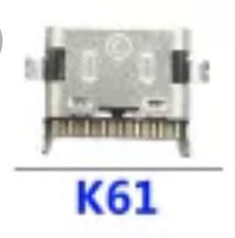 Kit com 4 Conector Carga Lg K61 ( Q630 ) Tipo C Solto Original