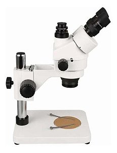 Microscópio Com Zoom Estereoscópio Trinocular 7045T Preto
