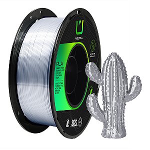 Filamento MultFila Impressora 3D PLA Silk Prata 1kg