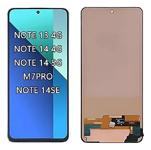 Frontal Completa Tela Touch Display LCD Xiaomi Redmi Note 13 4g / Note 14 4g e 5g Funciona Biometria