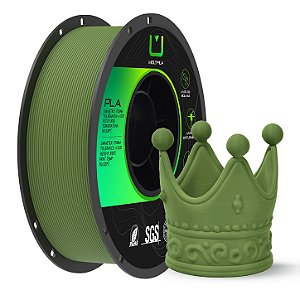 Filamento MultFila Impressora 3D PLA Matte Verde Militar 1kg 1.75mm Premium