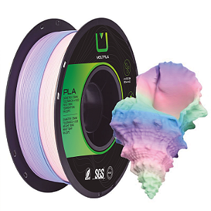 Filamento Multfila Impressora 3D Premium PLA Especial Rainbow Matte Coral Colors 1kg 1.75mm