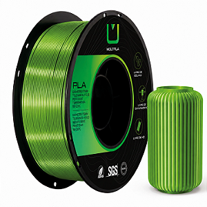 Filamento Multfila Impressora 3D Premium PLA Silk Verde Limao 1kg 1.75mm