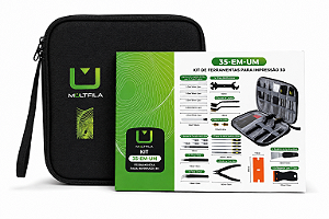 Kit de Ferramentas para Impressão 3D com 35 Peças + Bolsa Organizadora Multfila