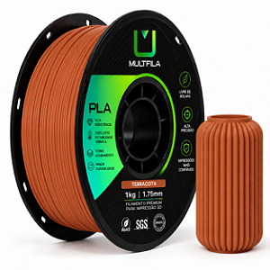 Filamento MultFila Impressora 3D PLA Terracota 1kg 1.75mm Premium