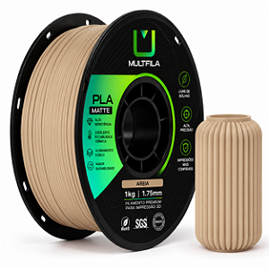 Filamento MultFila Impressora 3D PLA Matte Areia 1kg 1.75mm Premium