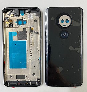 Carcaça Completa Motorola Moto G7 Plus ( Xt1965-2 ) ( Tampa Biometria Digital Flex Power Vibracall )