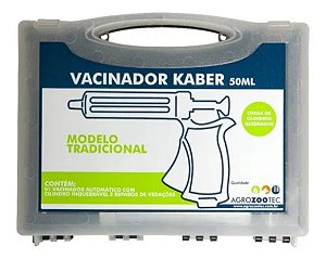 Vacinador Seringa gado bovino automatico Kaber cabo fechado 50 ml - cx plástica vaselina, vedações