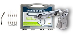 Kit Vacinador Seringa gado bovino automatico Kaber 50 ml agulhas e canula de dosagem